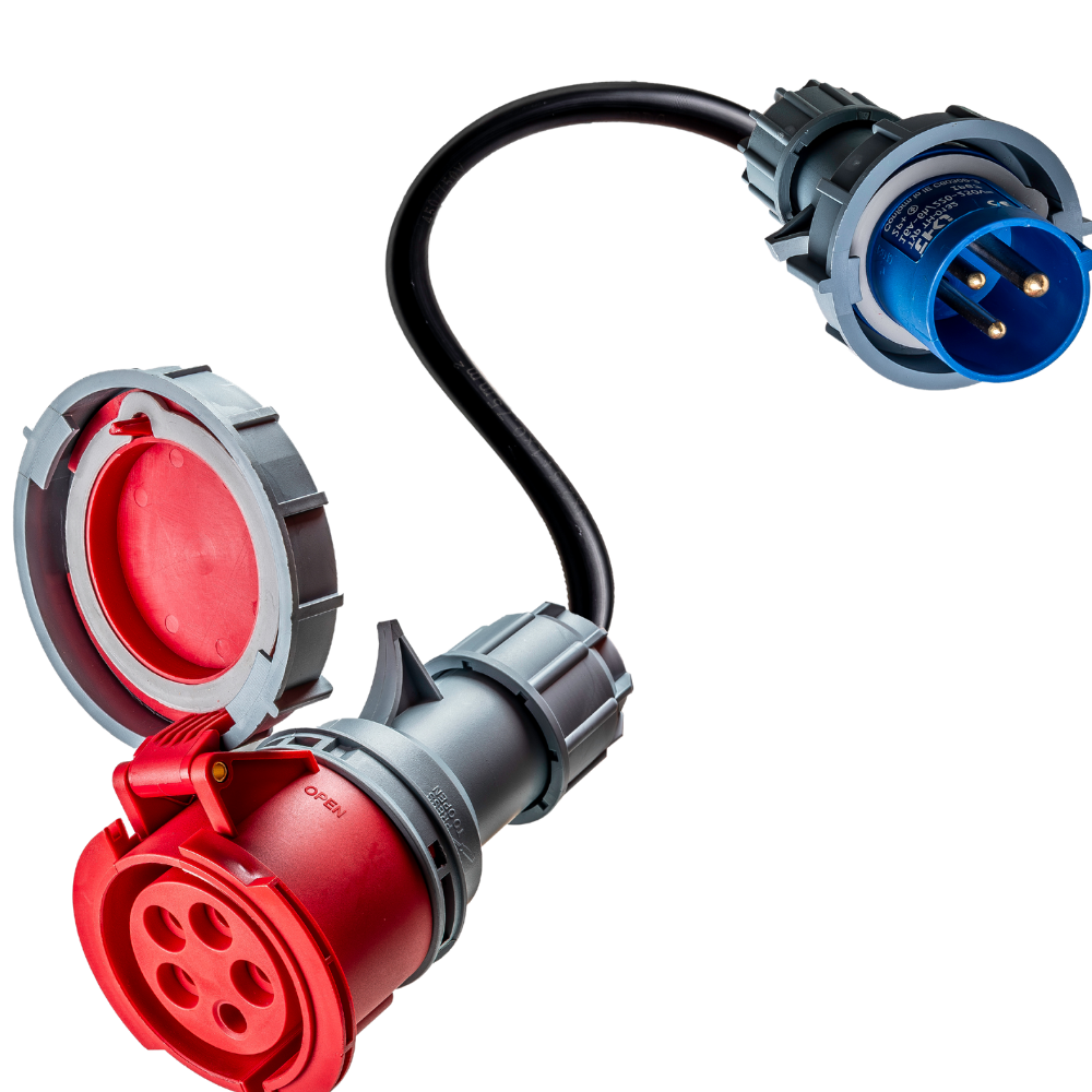 32A 5 poli CEE a 16A 3 poli CEE adattatore