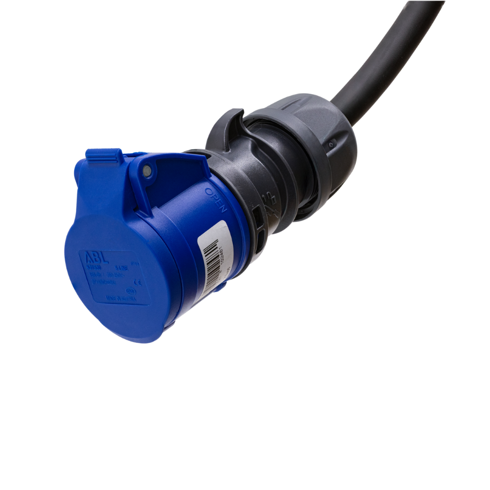 Cavo adattatore tipo 2 (lato stazione di ricarica) su presa commando blu a 3 poli